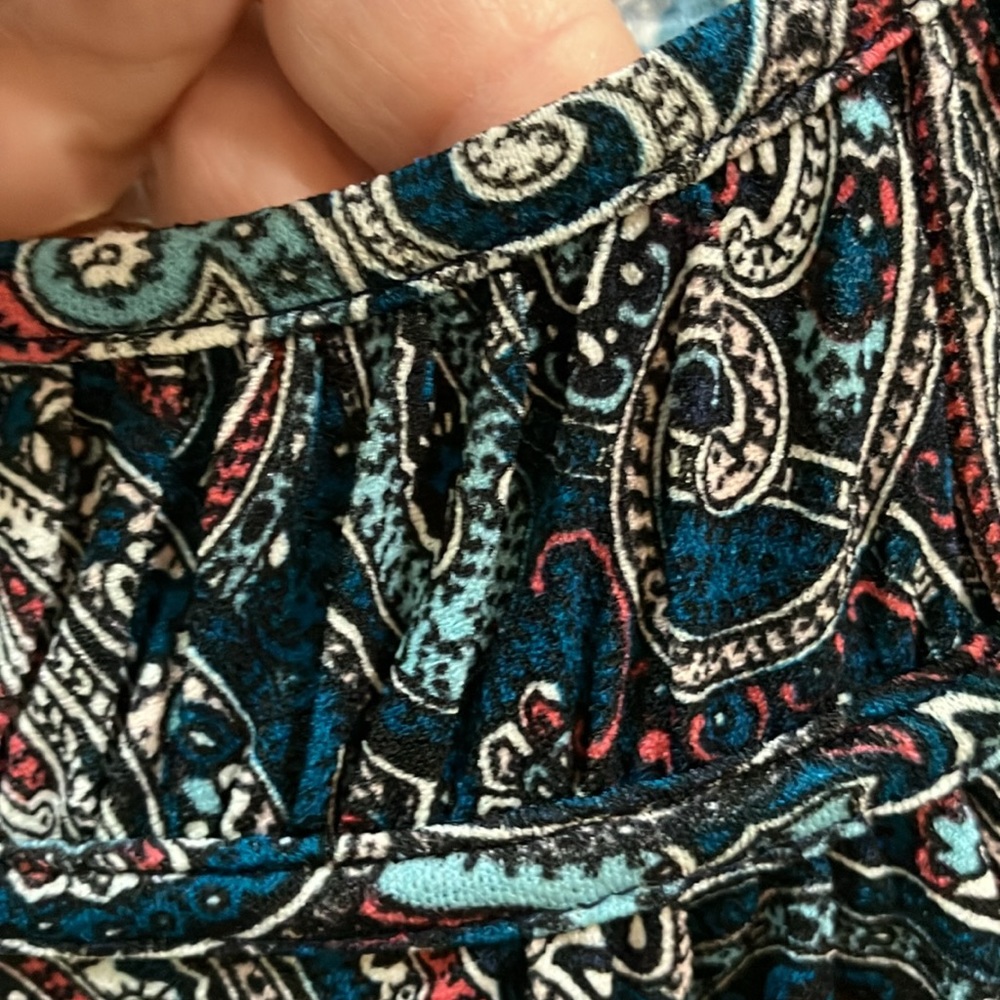 Talbots SP NWT Jersey Smocked Fit and Flare Paisley Dress PRICE DROP! - Picture 4 of 10